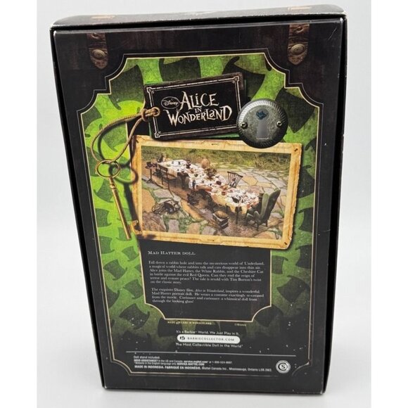 Alice in Wonderland Barbie Collector Mad Hatter Doll Johnny Depp Mattel 2009 - Picture 3 of 6